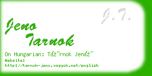 jeno tarnok business card